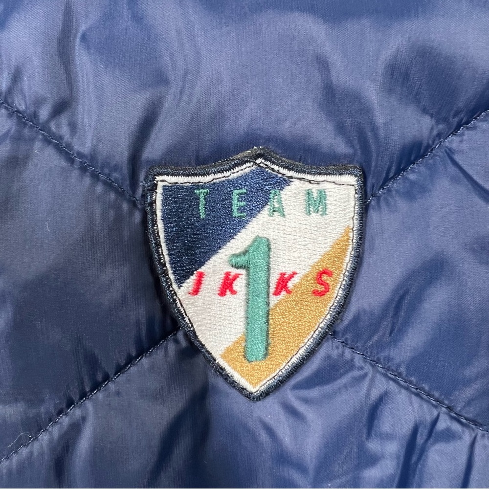 Ikks Boys Reversible Puffer Vest in Green and Blue with Stripes Size 10 - Picture 14 of 16